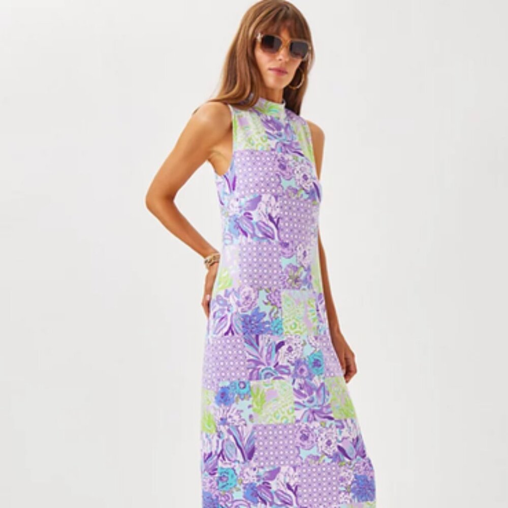 Lilly Pulitzer Women’s Purple Wellington Maxi Dress Large NWT